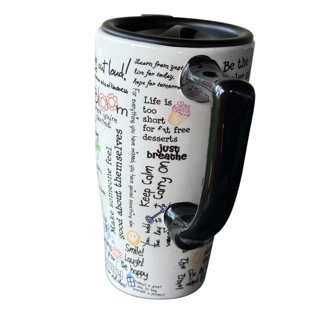 Spoontiques Ceramic Travel Mug Positive Affirmations Design DISPLAY PIECE